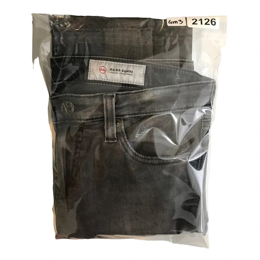 AG Adriano Goldschmied Women's Skinny Jeans Black Denim Distressed Rip Denim 26R